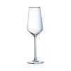 Набор из 4-х бокалов-флюте, 210мл, H=232 мм, коллекция ULTIME BORD OR, Cristal d’Arques Paris, фото 