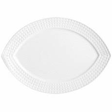 Блюдо овальное Satinique, H1.9 см, L35.5 см, B24.5 см, белое, фарфор, Chef&Sommelier, фото 