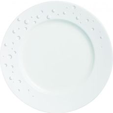 Тарелка обеденная Water Pearl, H2.7 см, D25,5 см, белая, фарфор, Chef&Sommelier, фото 