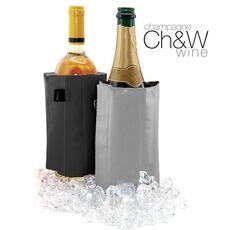 Рубашка для охлаждения вина и шампанского Cooler Bag Black & Grey, Pulltex, фото 