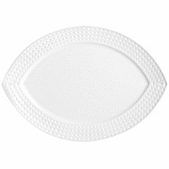 Блюдо овальное Satinique, H1.9 см, L35.5 см, B24.5 см, белое, фарфор, Chef&Sommelier, фото 
