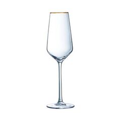 Набор из 4-х бокалов-флюте, 210мл, H=232 мм, коллекция ULTIME BORD OR, Cristal d’Arques Paris, фото 
