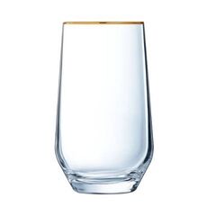 Набор из 4-х высоких стаканов 400мл, H=133 мм, коллекция ULTIME BORD OR, Cristal d’Arques Paris, фото 