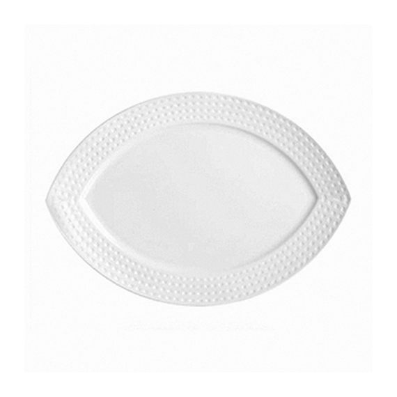 Блюдо овальное Satinique, H1.5 см, L27 см, B19 см, белое, фарфор, Chef&Sommelier, фото 