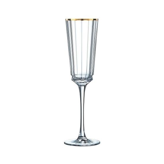 Набор из 2-х фужеров для шампанского 170 мл, коллекция MACASSAR GOLD, Cristal d’Arques Paris, фото 