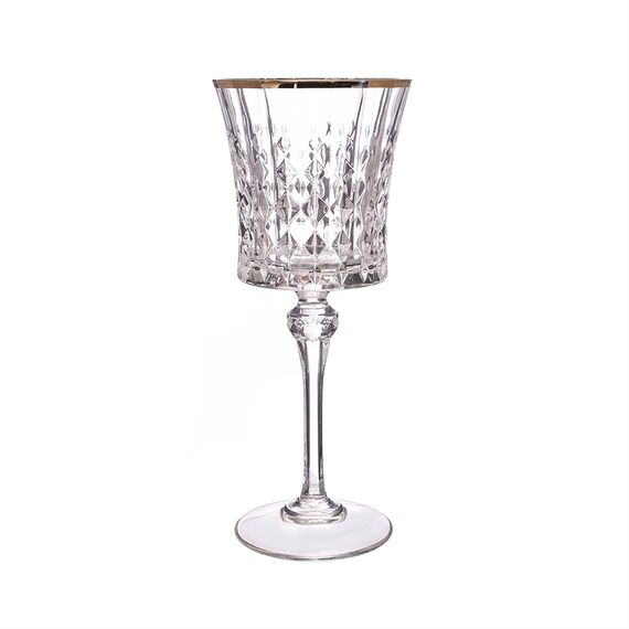 Набор из 2-х бокалов для вина, 270 мл, коллекция LADY DIAMOND GOLD, Cristal d’Arques Paris, фото 