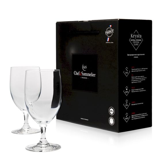 Набор бокалов для воды Cabernet, 2 шт, 400 мл, D75/81 мм, H167 мм, Chef&Sommelier, Кол-во в наборе: 2, фото 
