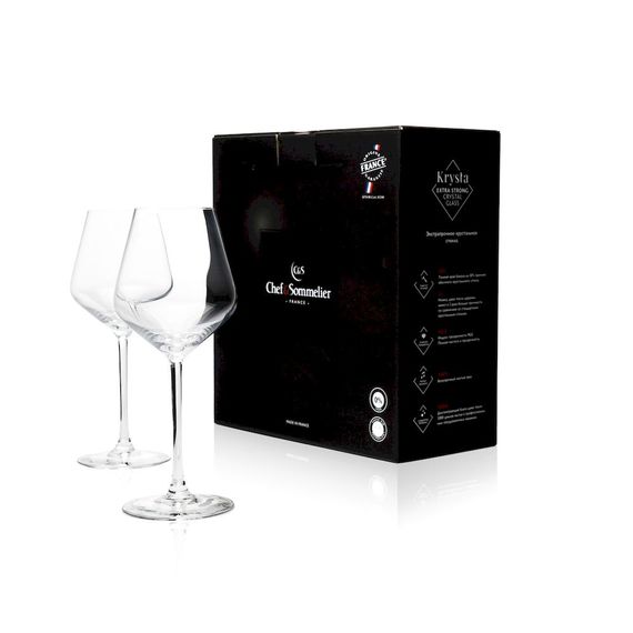 Набор бокалов для вина Distinction, 2 шт, 380 мл, D91 мм, H220 мм, Chef&Sommelier, Кол-во в наборе: 2, фото 