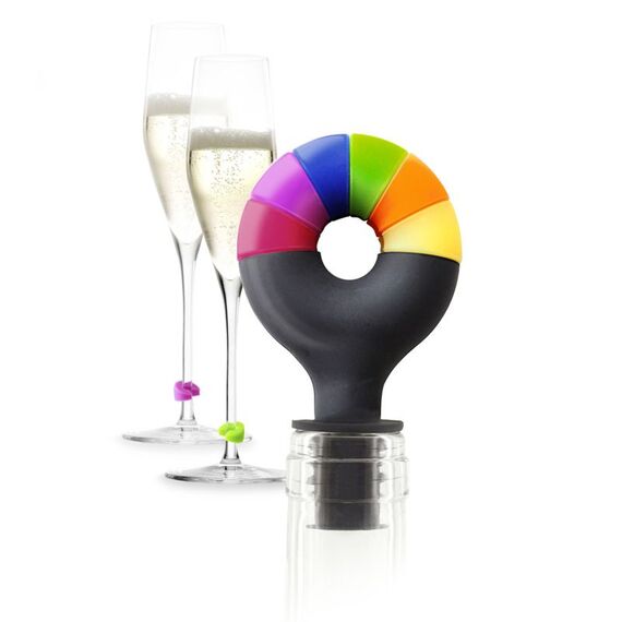 Пробка для вина с маркерами Stopper & Glass Identifier, Pulltex, фото , изображение 2