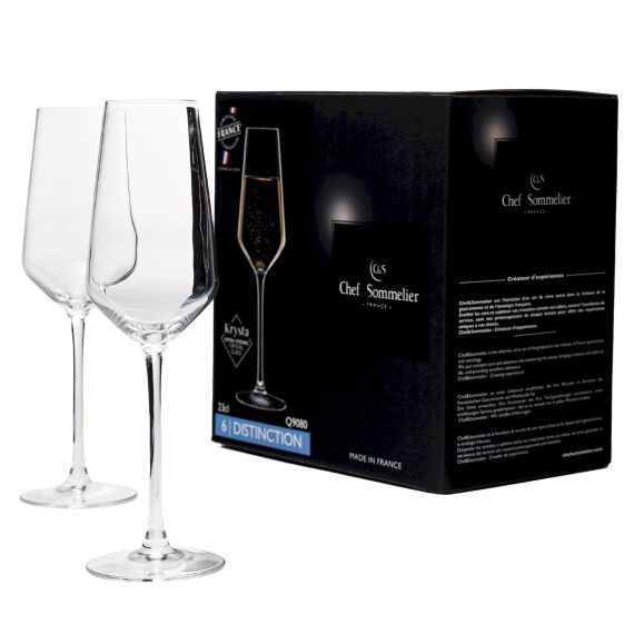 Набор бокалов-флюте Distinction, 6 шт, 230 мл, D50 мм, H210 мм, Chef&Sommelier, Кол-во в наборе: 6, фото , изображение 2 Набор бокалов-флюте Distinction, 6 шт, 230 мл, D50 мм, H210 мм, Chef&Sommelier, Кол-во в наборе: 6, фото , изображение 2